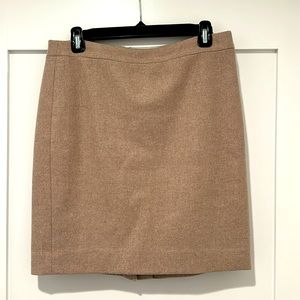 JCrew the perfect pencil skirt - camel color wool 6P